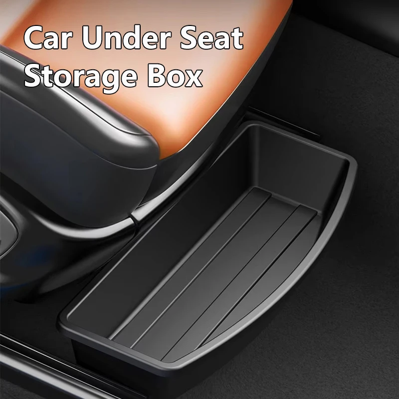 Car Under Seat Storage Box Universal Car Seat Bottom Organizer Box Removable Storage Box Gadget Case Universal Accessories ﻿