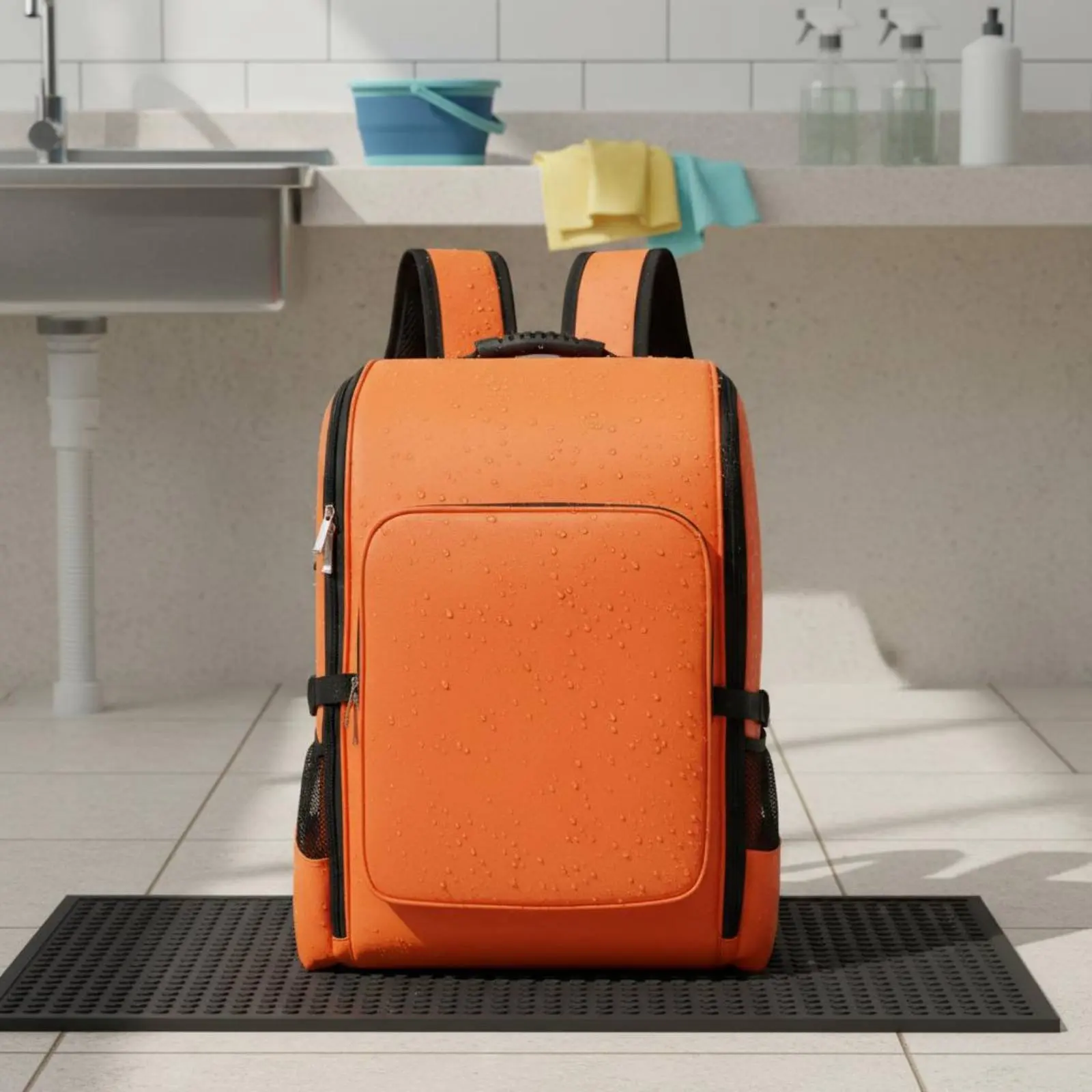 ハウスキーピングツールトロリーバックパック防水清掃メンテナンスツールオーガナイザー階段昇降トロリーバッグ（ハウスキーパー用）