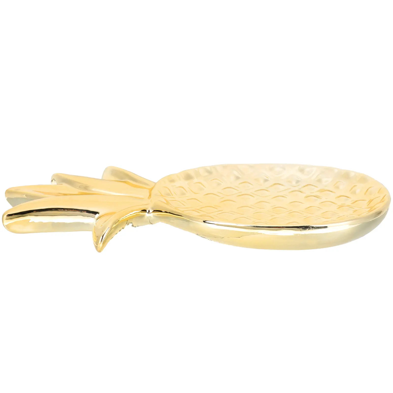 

Золотистый керамический поднос для украшений в форме ананаса, увеличенный декоративный органайзер для колец и серег на туалетный столик