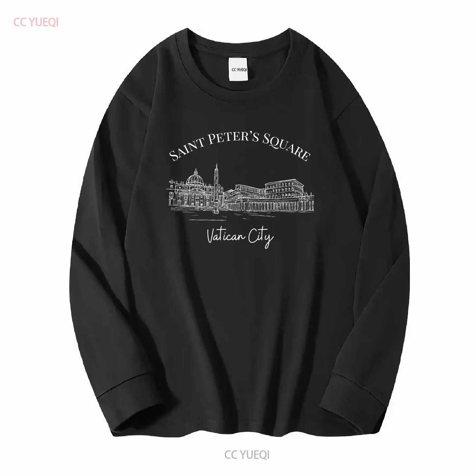 Saint Peter's Square T Shirt Vatican City GifT Rome Vacation St Basilica Italy long or short sleeves vintage Washed streetwear