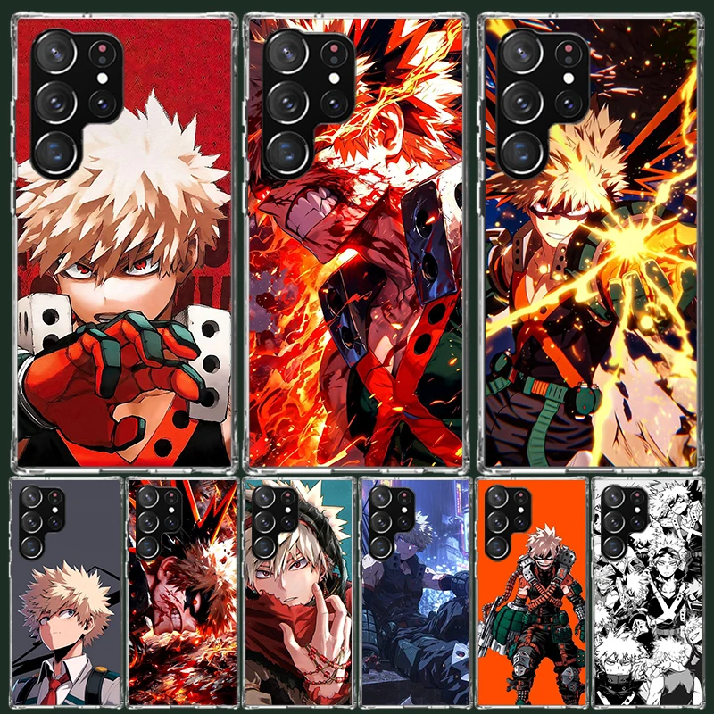 Bakugou Katsuki MHA My Hero Phone Case For Samsung Galaxy S25 Edge S24 S23 S22 S21 FE S20 Ultra S10 Plus + Art Customized Coque