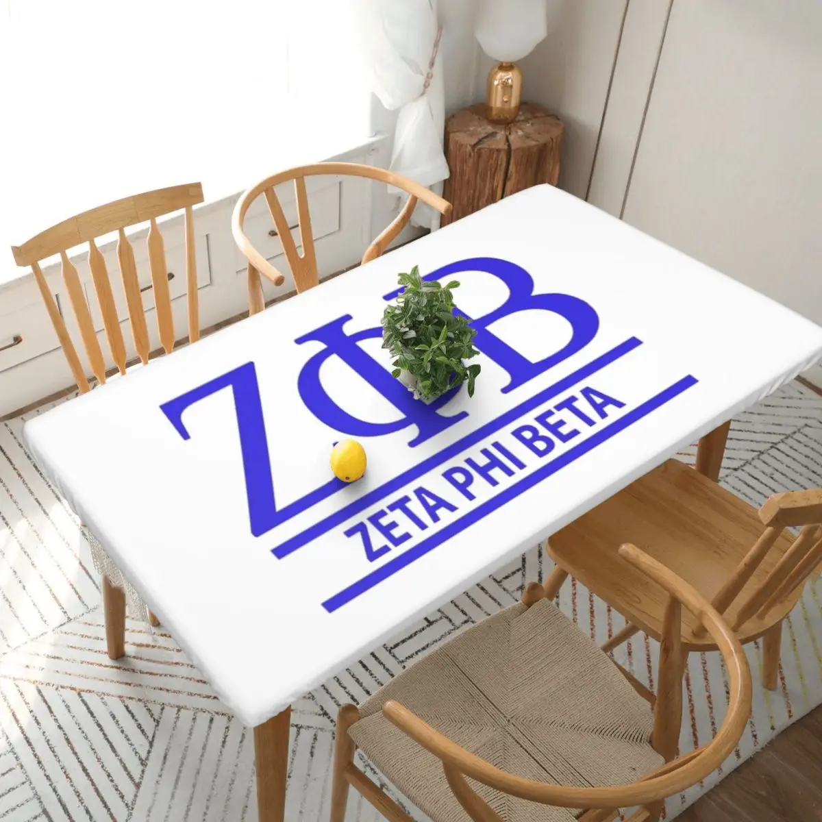Zeta Phi Beta Greek Letter 1920 ZOB Custom Rectangular Tablecloth Waterproof Table Cover for Festival Decorations Table Cloth