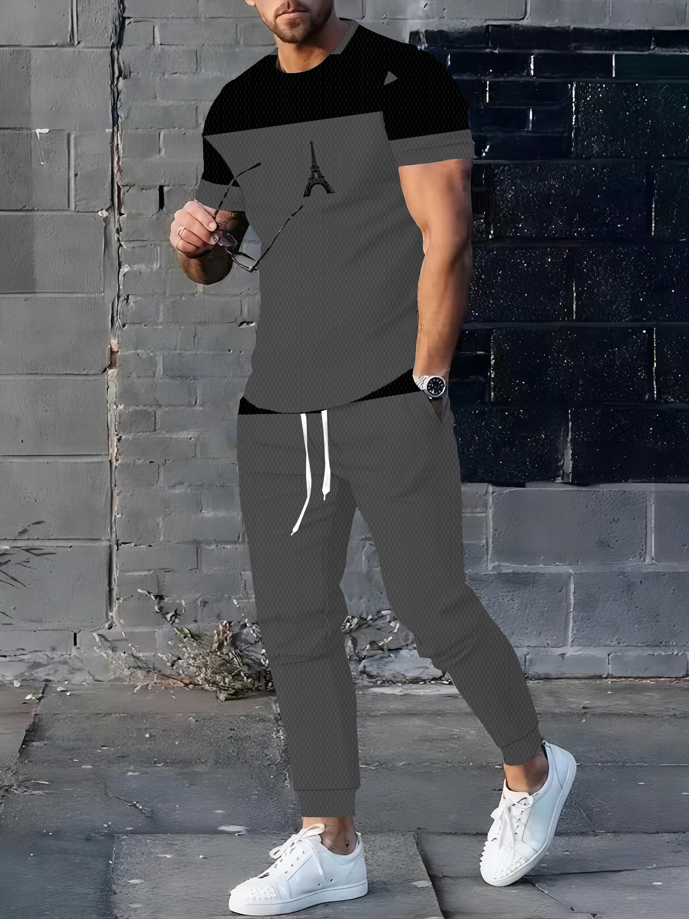 

Urban Street Simple And Fashionable Men's Autumn Long Pants Set, Daily Loose And Casual Fashionable Men's Autumn