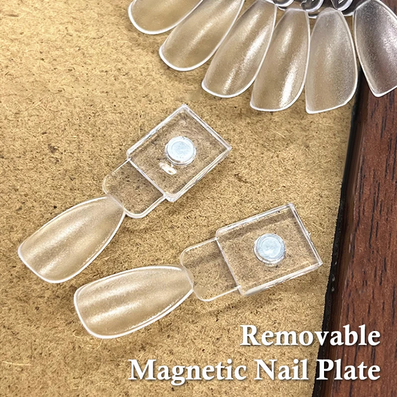 Magnetyczny Stojak na Tipsy do Paznokci Przezroczysty Naturalny Kolor Karta Lakier Żelowy Paleta do Paznokci Manicure Klej do Paznokci Ćwiczenia