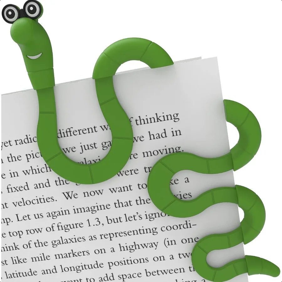 

Clip Bookmarks for Students Women and Men Wally The Bookworm Cool Cute Bookmark and Page Holder Unique Gift Idea Funny Book Mar