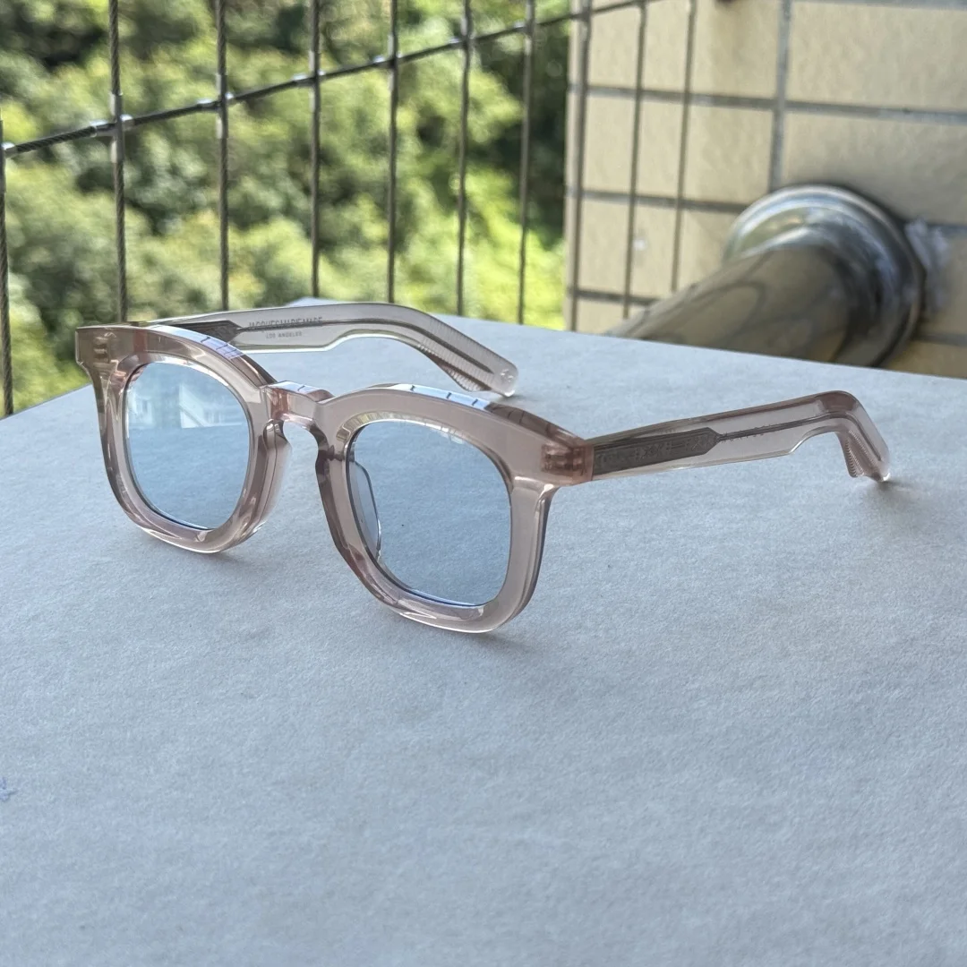 

Devaux толстые ацетатные солнцезащитные очки унисекс ручной работы UV400 дизайнерские винтажные очки высшего качества с футляром