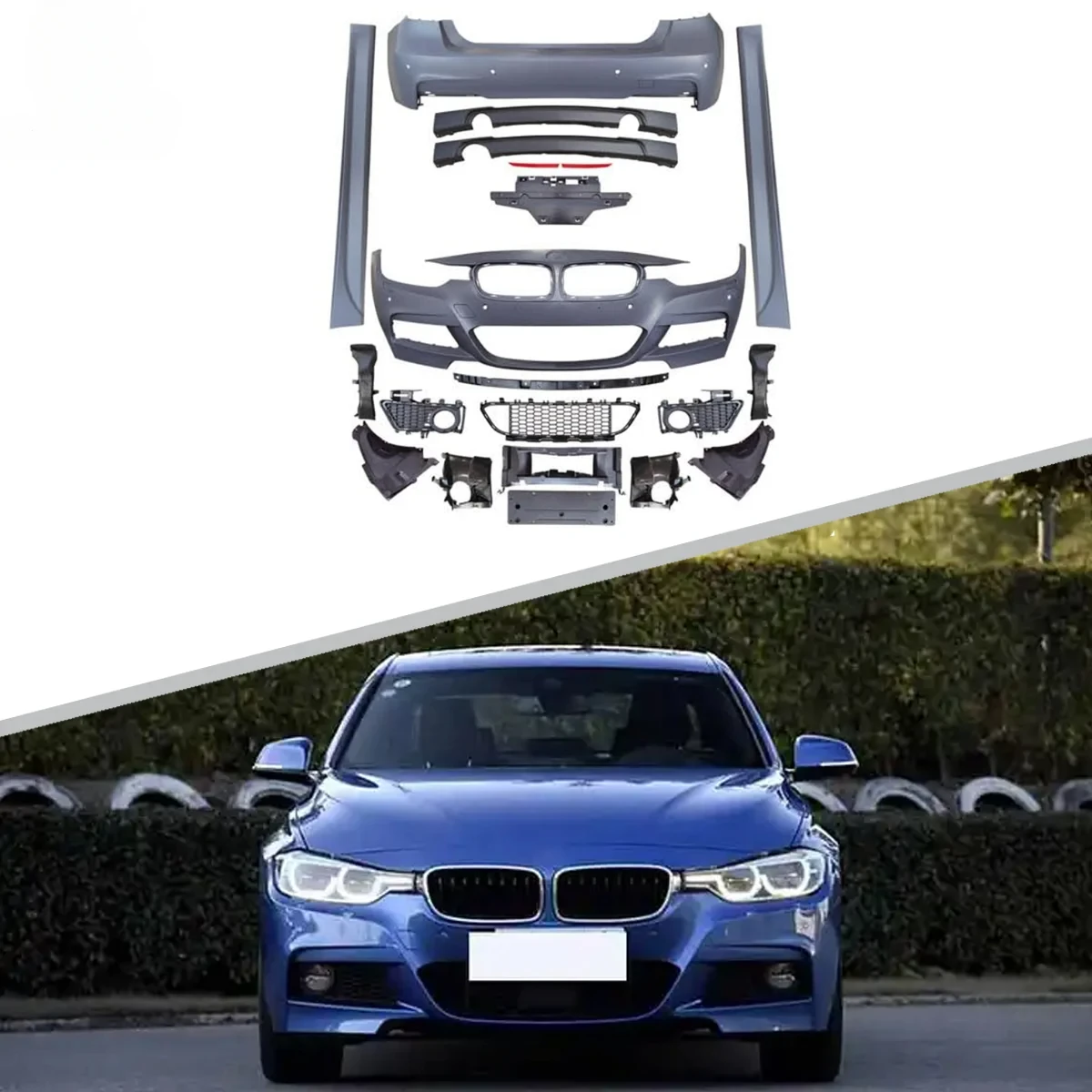 Factory Price Hot Selling M-Tech Style Bumper Manufactur Car Bumper Facelift Body Kit For F30 F35