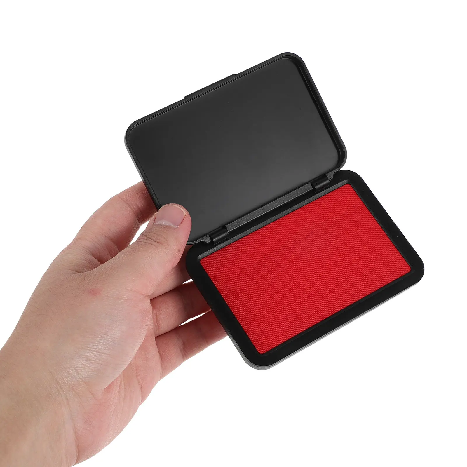 Fast Dry Red Ink Pad for Rubber Stamps Sponge Inkpad Archival Pigment Ink Smudge-Proof for Card Making Scrapbooking Journaling
