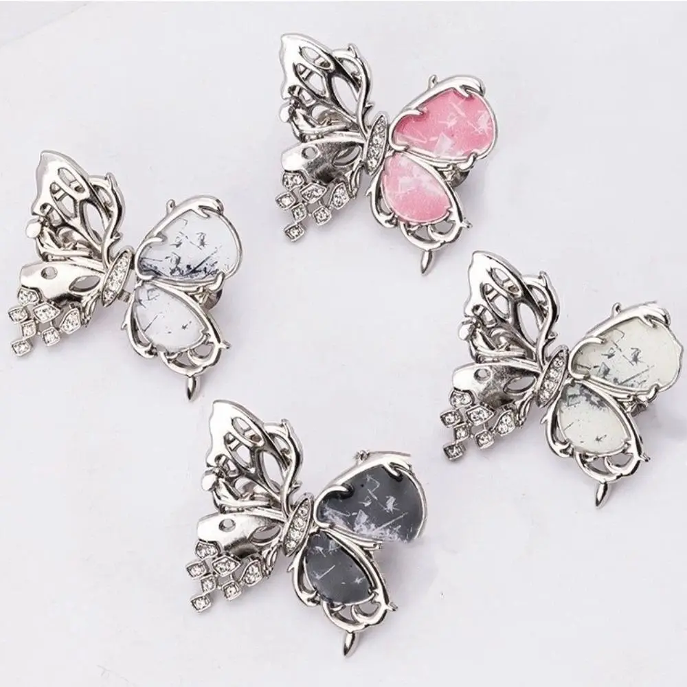 Alloy Waist Tightening Clip Rhinestones Decor Butterfly Shape Waist Reducer Clip Adjustable Tightness Detachable