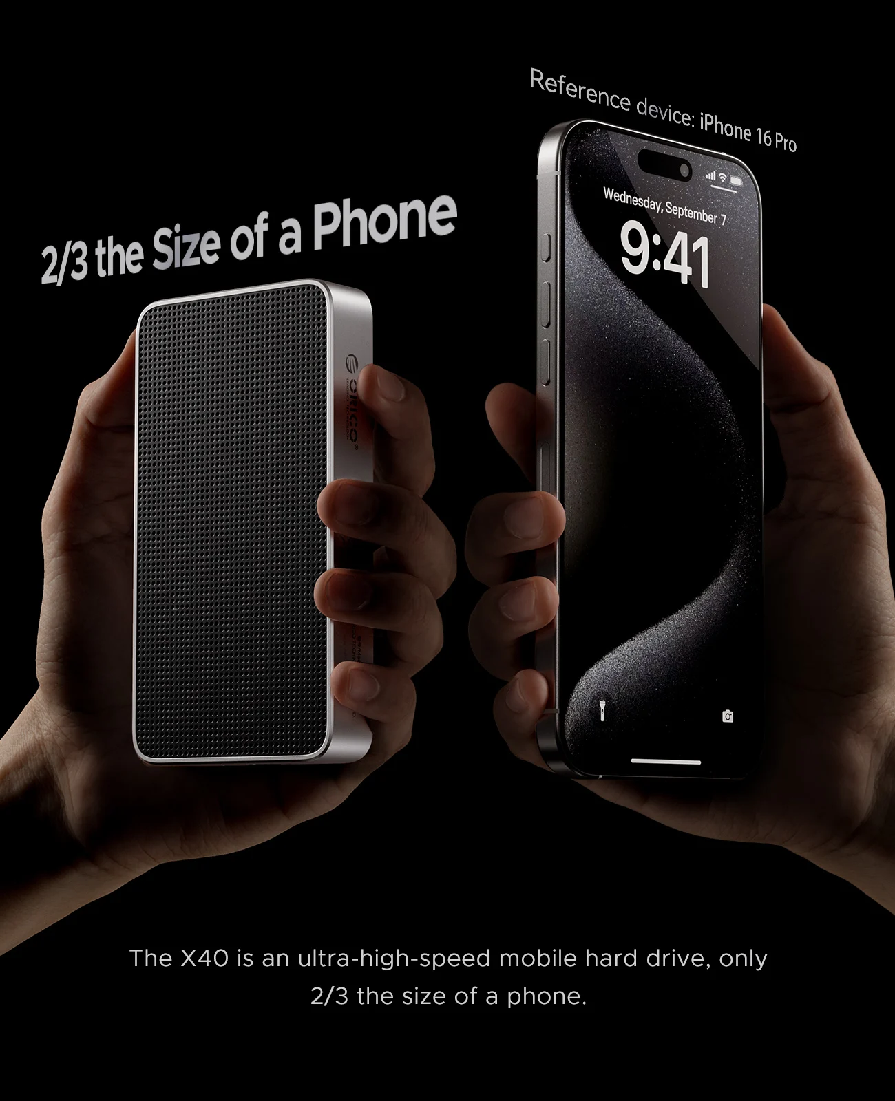 ORICO 40Gbps USB4 Portable NVMe 40Gbps Ultra Fast External SSD Drive PCIe4.0 NVME Up to 3800MB/s Compatible Thunderbolt 3/4