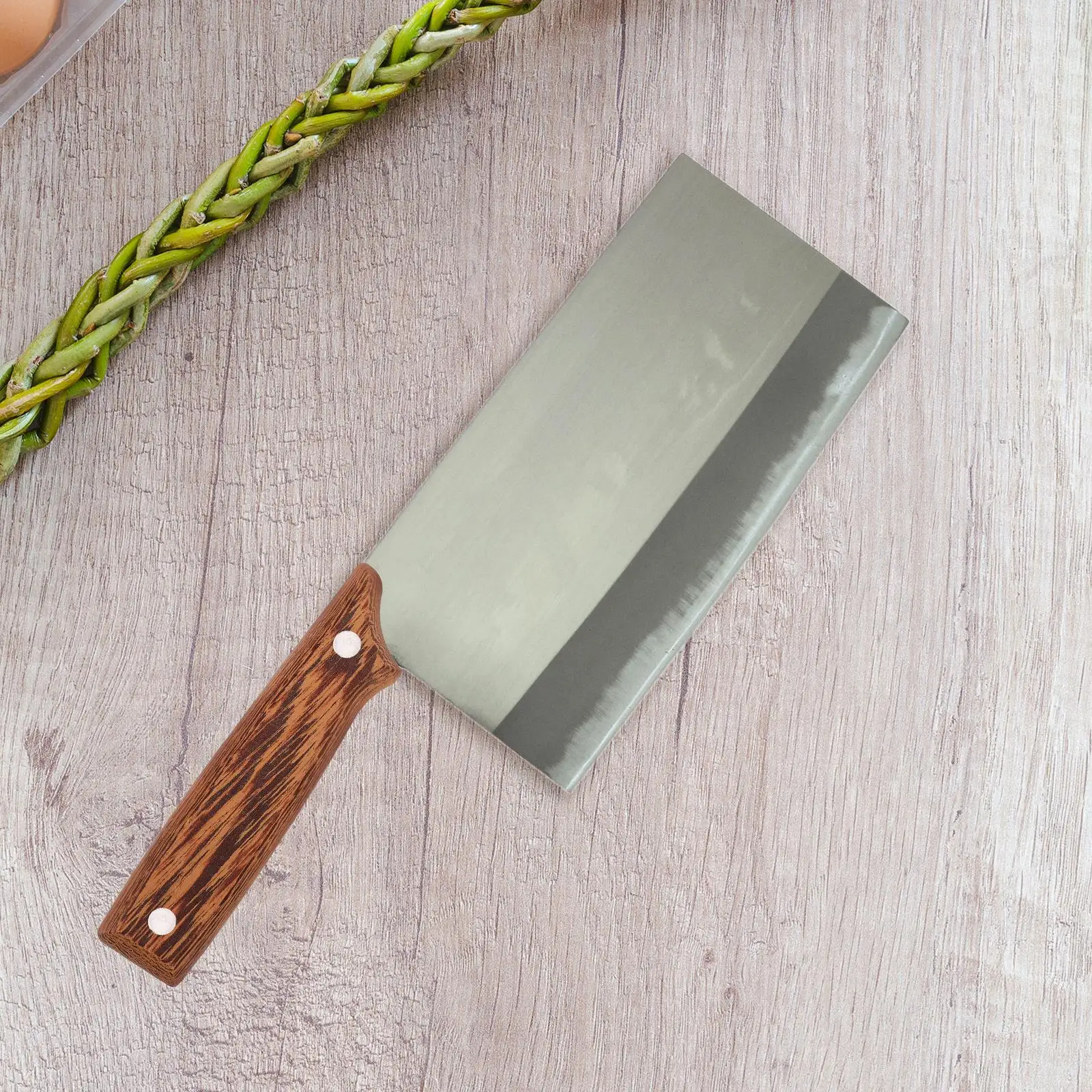 

2Pcs Kitchen Handle Replacement NonSlip Wooden Grip StainlessSteel Tool 22NoHole ChickenWingWood Rivets4Pairs