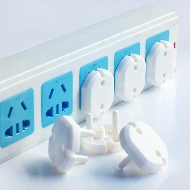 10Pcs Baby Safety Stuff Child Electric Socket Outlet Plug Security Protection Two Phase Safe Lock Cover Kids Sockets Cover Plugs