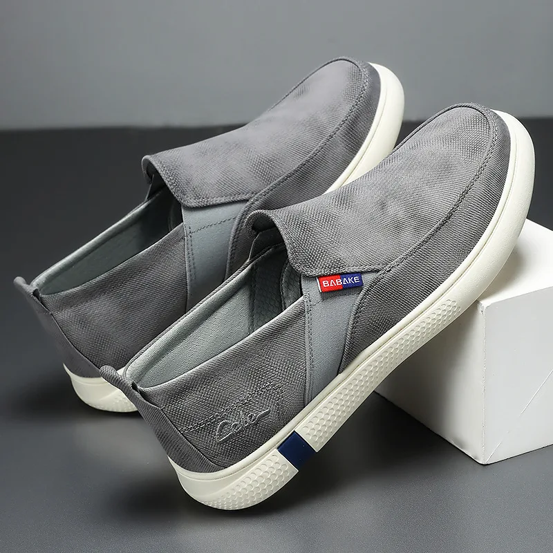 

Мужские летние кроссовки с открытым носком, повседневные слипоны, мужские дышащие легкие парусиновые лоферы на плоской подошве, ленивые лоферы