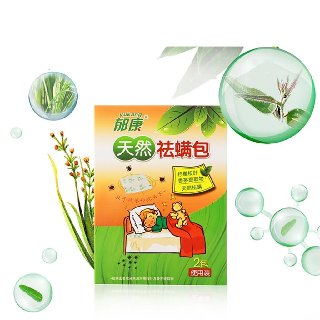 Safe And Nontoxic Anti-Virus Mite Bag Natural Extract Lemon-Scented Gum Leaf Baby Security Bed Acarid Kill Killer