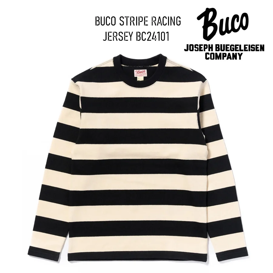 

BUCO Cotton Heavy Knit Classic Striped Racing Line Sweater Real McCoy
