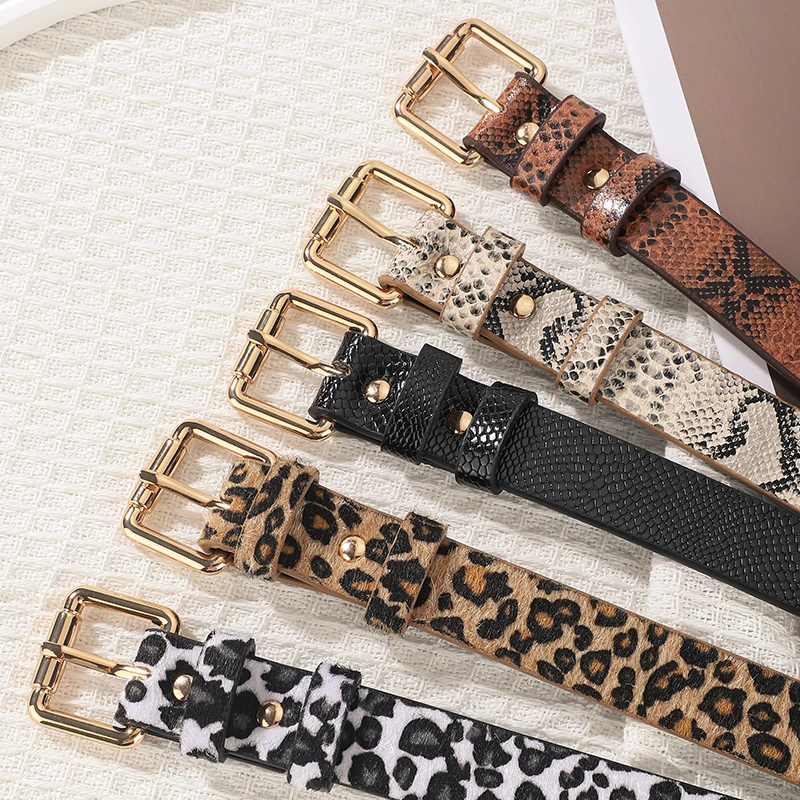 New belt for women, simple and popular, versatile and trendy jeans, fashionable and personalized student decoration, leopard pri