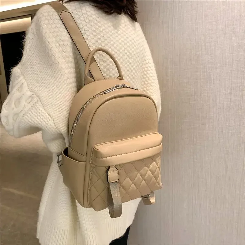 2024 PU Backpack for Women Personalized New Versatile Backpack Embroidered Ladies Gift Outdoor Leather Bags XK282