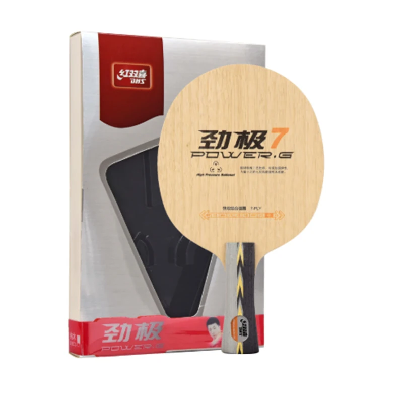 DHS PG7 table tennis blade pure wood  7ply with high strength fast arrack with loop ping pong racket