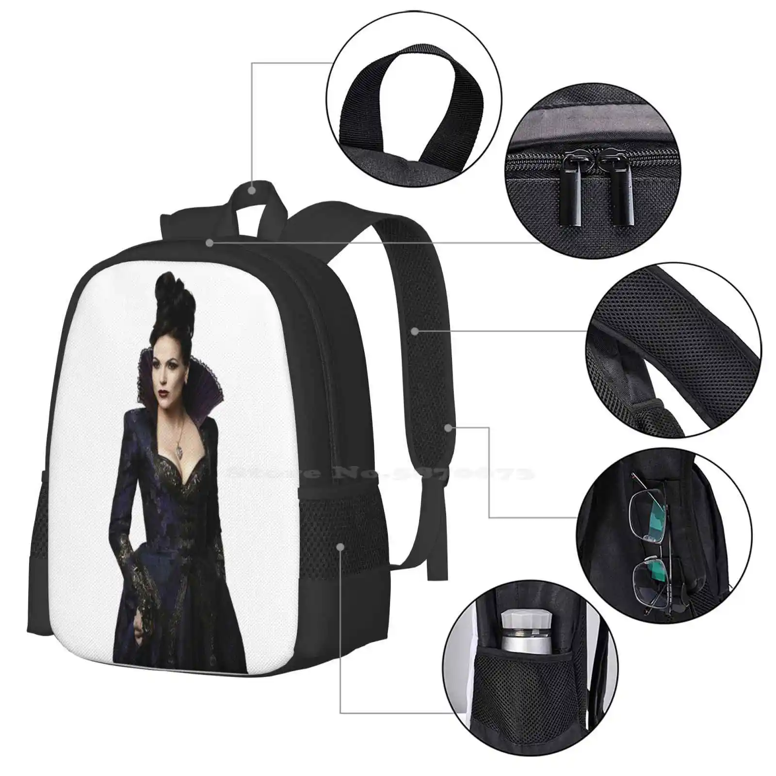 Once Upon A Time-Regina Mills-Evil Queen Hot Sale Backpack Fashion Bags Ouat Once Upon A Time Lana Parrilla Evil Queen Regina