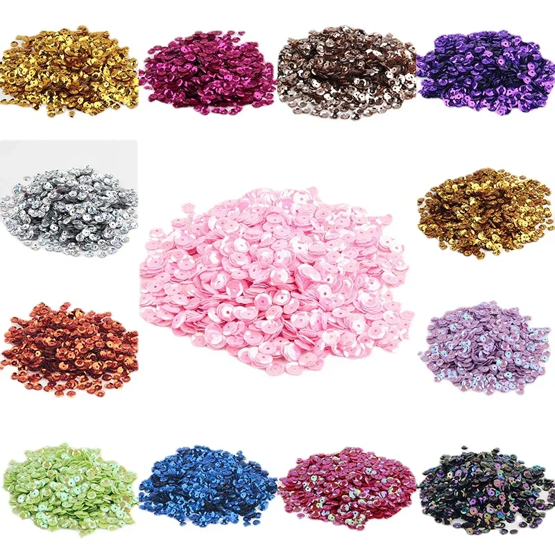 Round Cup Sequin 4mm Multi Color Sequins for Sewing Crafts