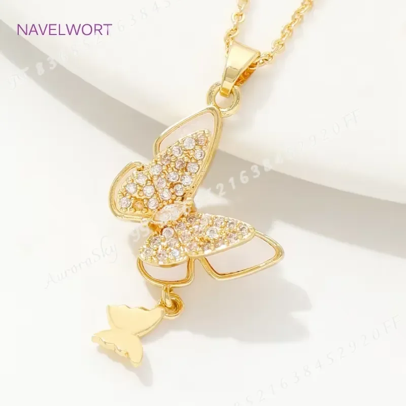 Multi Style Butterfly Pendant Necklace 18K Gold Plated Choker for Women Trendy Jewelry New Year Gift Wholesale Fashion