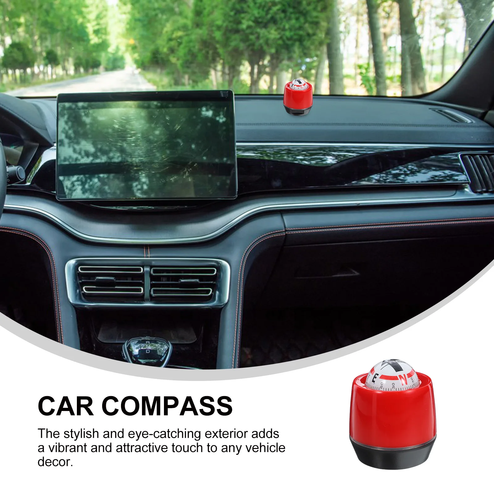 

Автомобильный компас, навигация, самоклеящийся, прочный, из АБС-пластика, стильный индикатор направления, крепление на приборную панель, автоматический компас для автомобиля