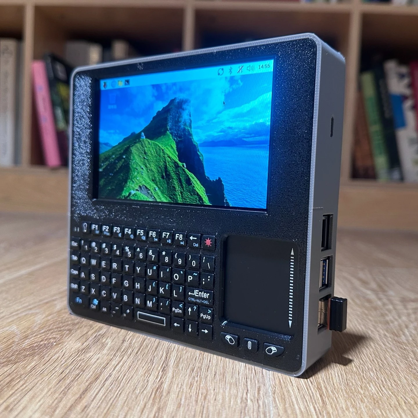 Portable Keyboard for New Raspberry Pi 5 Handheld System Customization Wired Type-c 3D Printing PETG Shell Game Accessories DIY