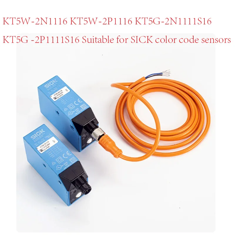 1pcs KT5W-2N1116 KT5W-2P1116 KT5G-2N1111S16 KT5G -2P1111S16 Suitable for SICK color code sensors Free connecting cable