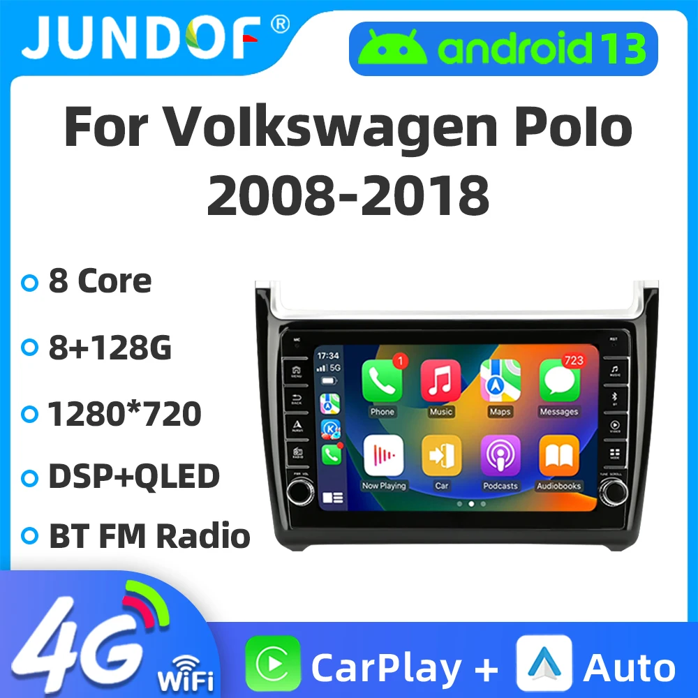 

For Volkswagen VW Polo 5 Sedan 2008 - 2020 Android Car Radio Multimedia Player Navigation GPS Carplay Touch Screen Auto Stereo