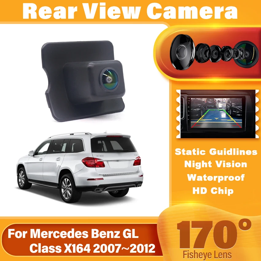 Backup Rear View Camera For Mercedes Benz GL Class X164 GL320 GL350 GL420 GL450 GL550 2007 ~ 2012 Waterproof Parking Reversing