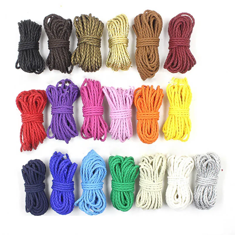 Regelin 5meters colorful Elasticity PU Leather Bracelet Findings 3mm Round Leather Cord String Rope DIY Necklace Bracelet Making
