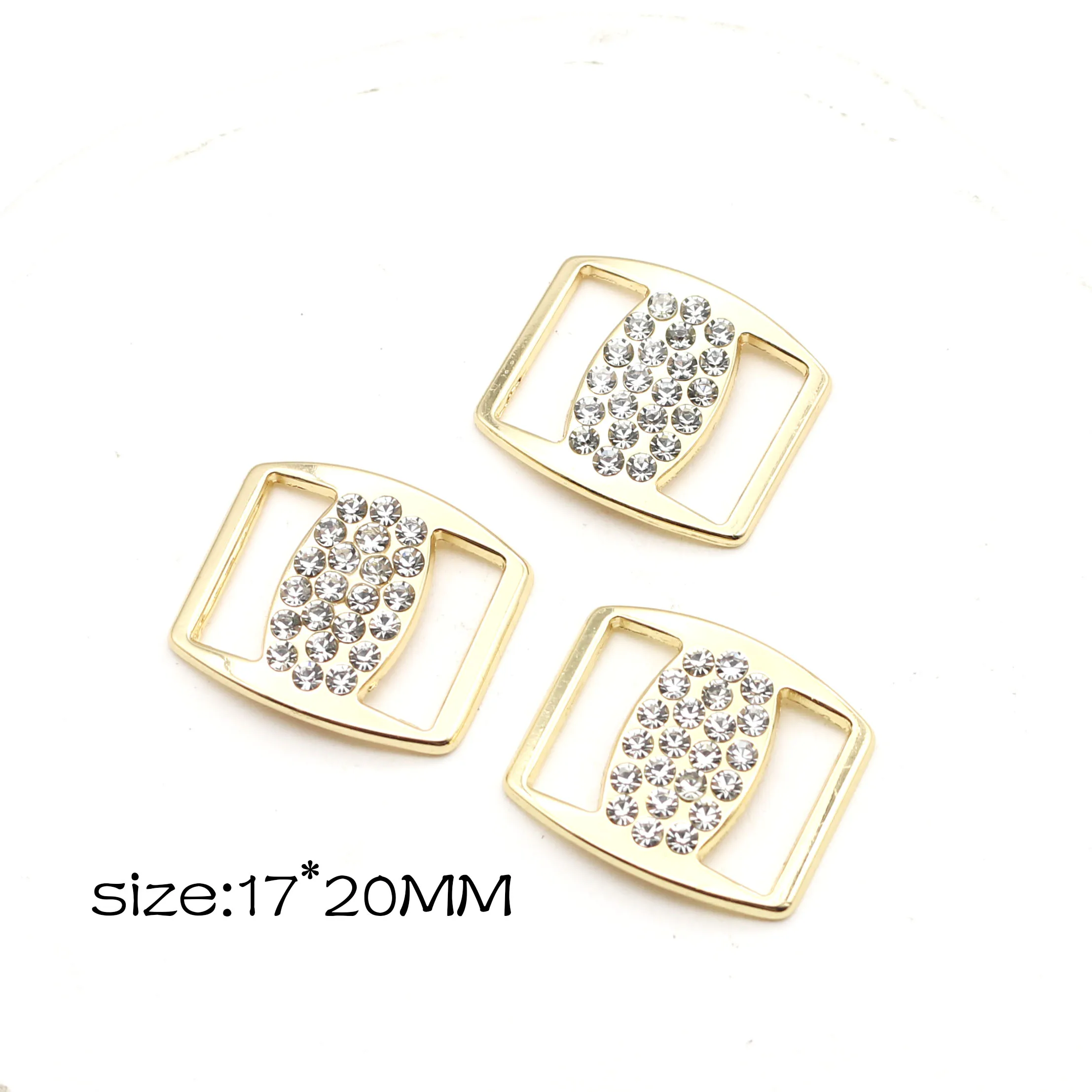 10/Piece Multi Size Alloy Diamond Swimsuit Link Buckle DIY Clothing Hairpin Gift Box Greeting Card Accessories