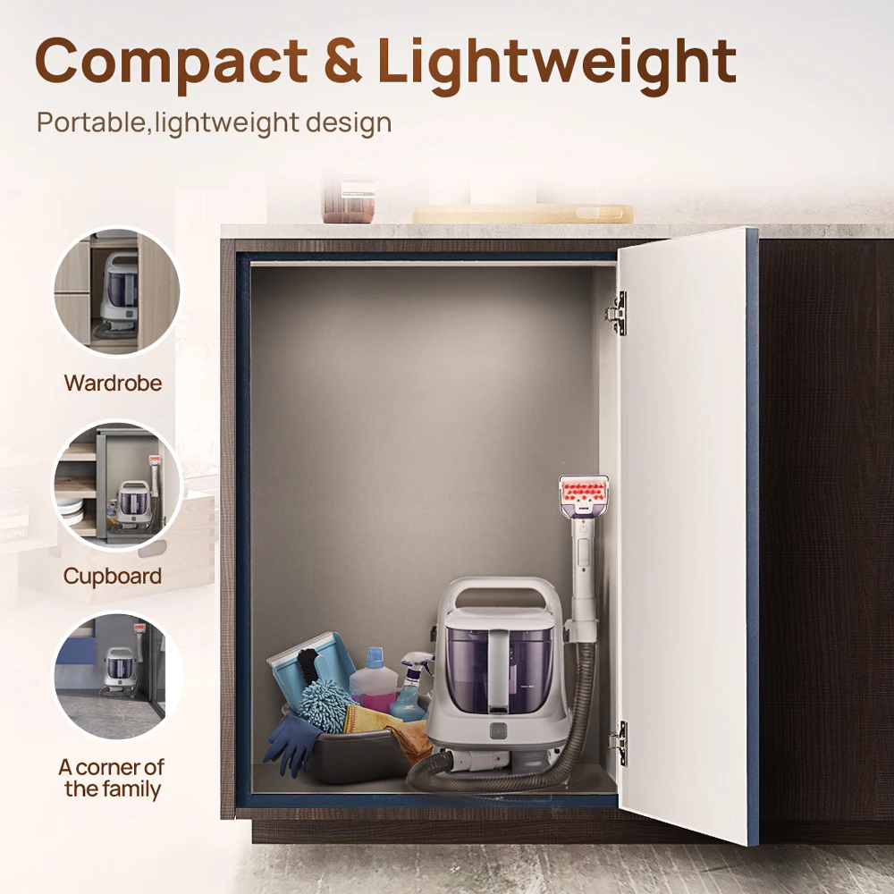 MIUI Multi-Purpose Portable Carpet Cleaner Upholstery Cleaner Machine Deep-Cleaning Shampooer for Home Use