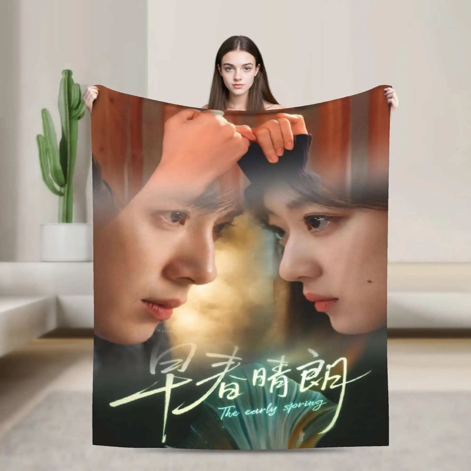 The Early Spring jing boran Blankets Fleece  Cozy Ultra-Soft Throw Blanket for Bed Plush Thin Quilt