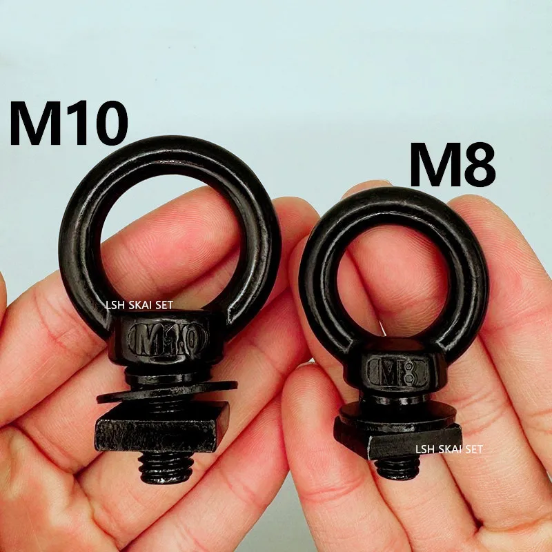 2Pcs Stainless Steel Lifting Ring Bolts Luggage Rack Fastener Screws Roof Platform Hardware Fixing Tool Ring Bolts M8/M10