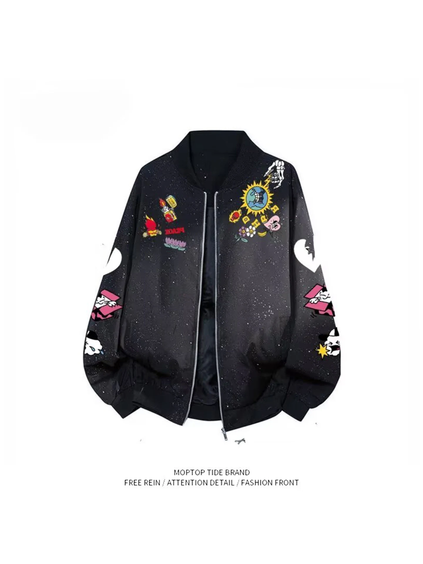 

Мужская куртка-бомбер Mr. WH American Fit Star Pilot: модная ветрозащитная бейсбольная куртка свободного кроя для весны и осени