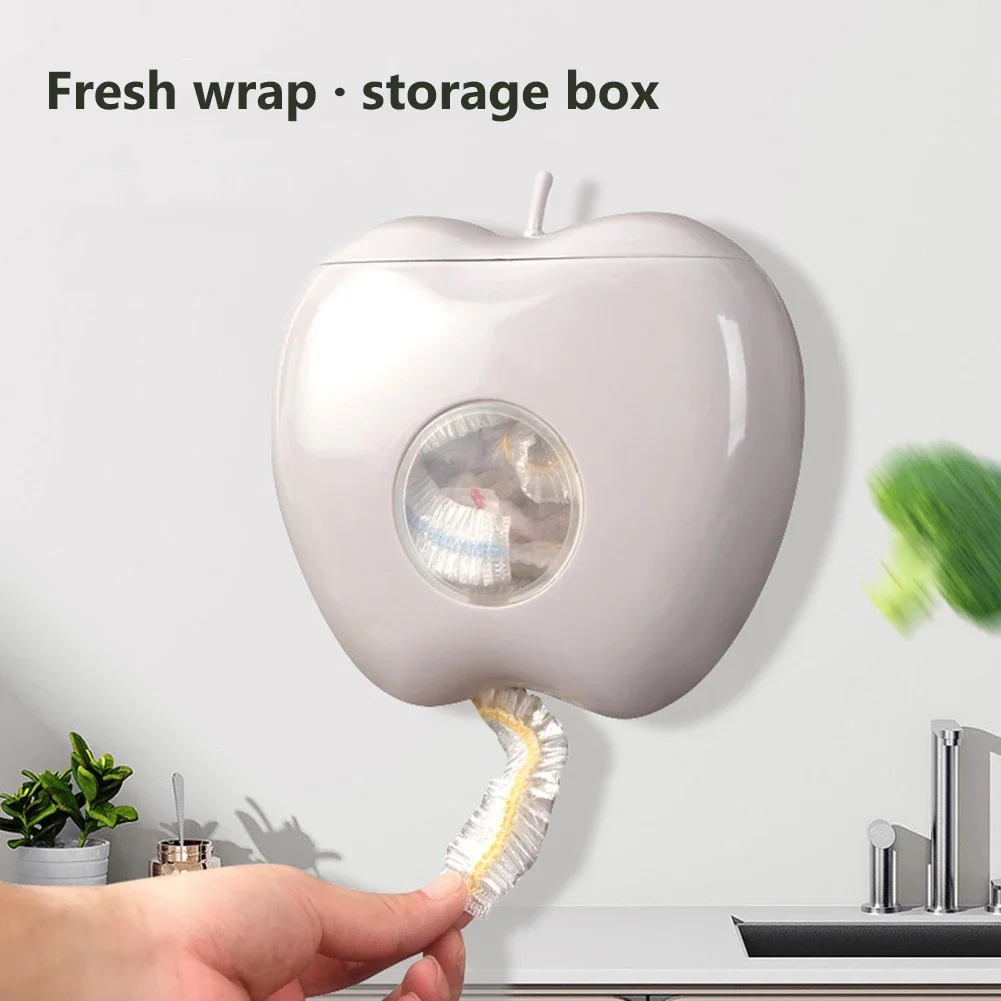 Plastic Wrap Storage Box Cling Film Organization Elastic Fresh Keeping Bag Organizer Wall Mounted BoxFood Plastic Wrap Rack