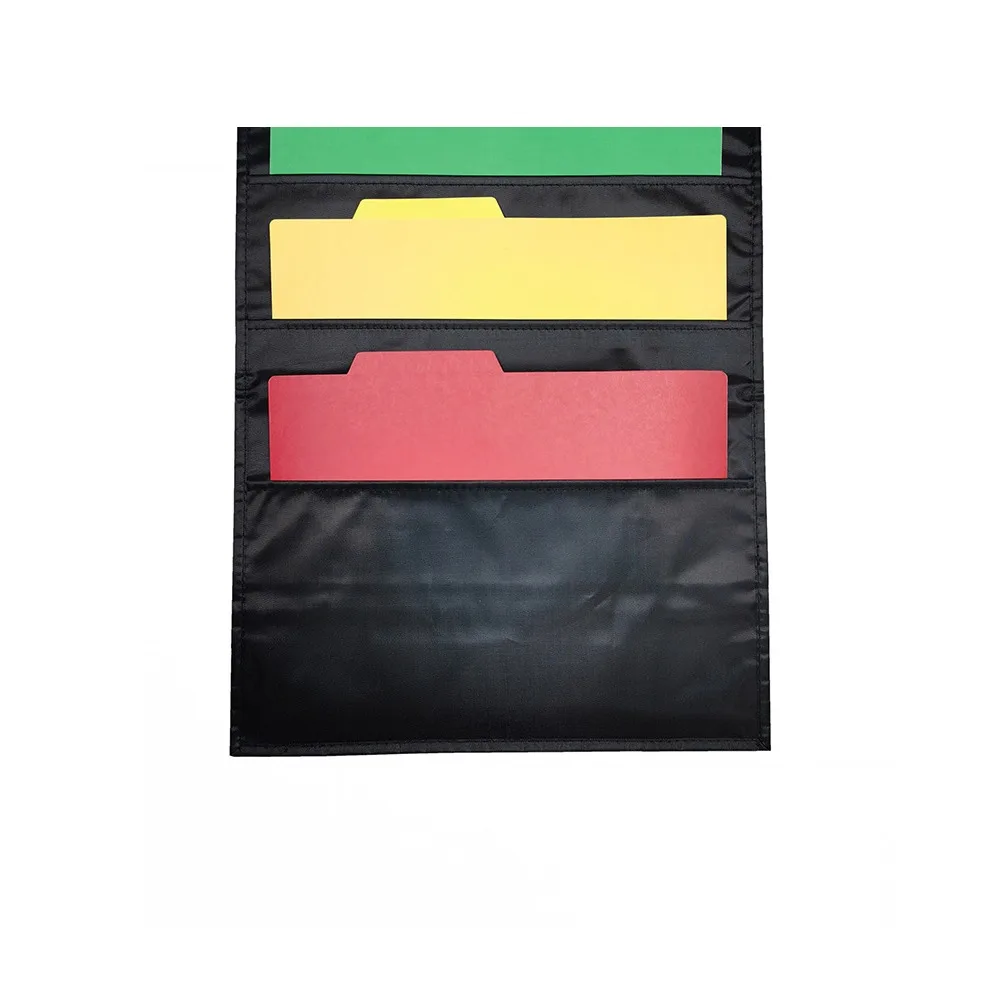 Non Woven Fabric Wall File Organizer 5 Pockets Practical Storage Pocket Chart Fordable Letter Size Compatible Mail Organizer