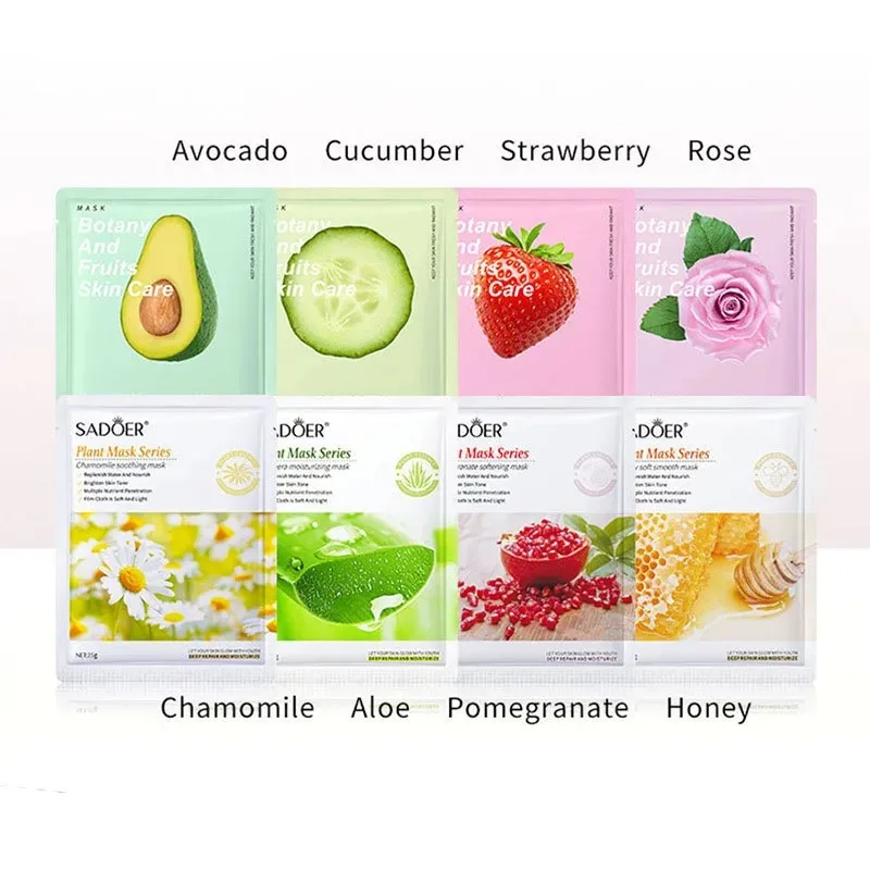 8pcs Natural Plant Face Mask Beauty Skincare Facial Masks Moisturizing Firming Hydrating Facial Mask Face Care Korean Cosmetics image 6