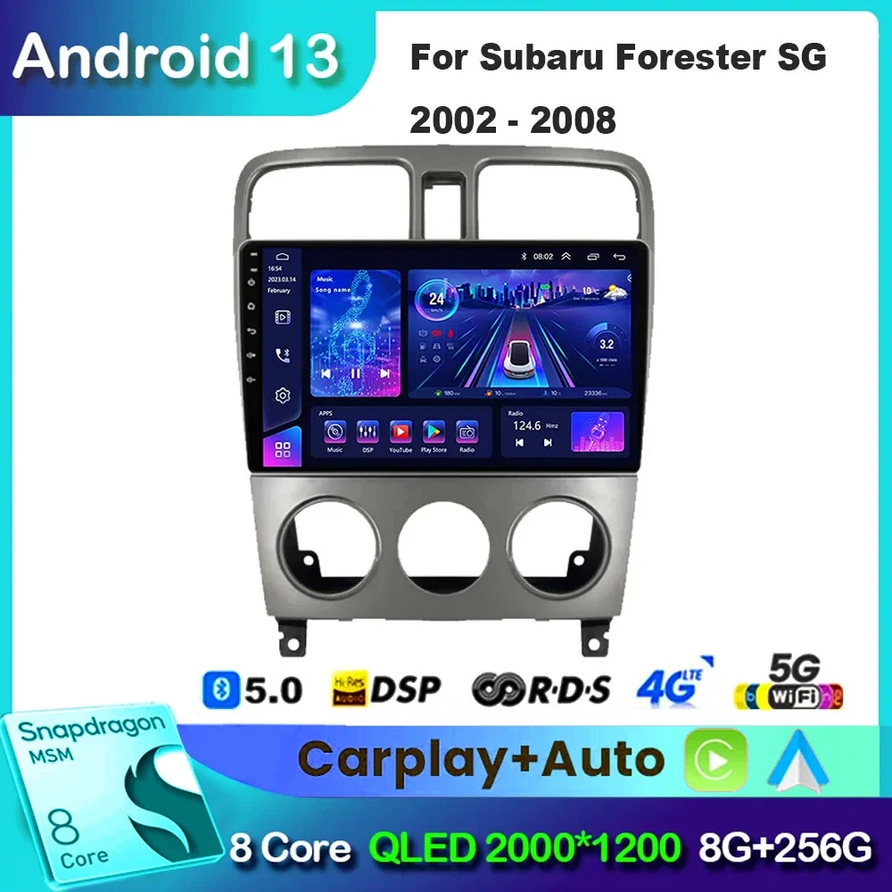 Android 13 For Subaru Forester SG XV 2002 - 2008 No 2Din DVD Car Radio Autoradio Multimedia Video Player Navigatie Carplay