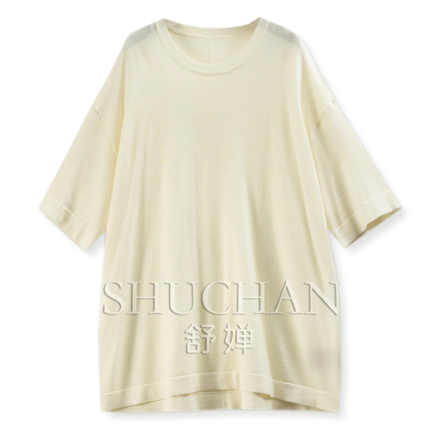 100% Wool Men's and Women's Models T-shirt Old Money Wind Worsted Wool Silhouette Loose Sweater Women's 23X4