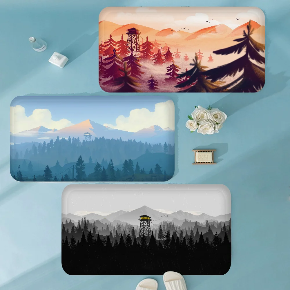 

Deep Forest FirewatchHallway Floor Mat INS Style Soft Bedroom Floor House Laundry Room Mat Anti-skid Household Carpets