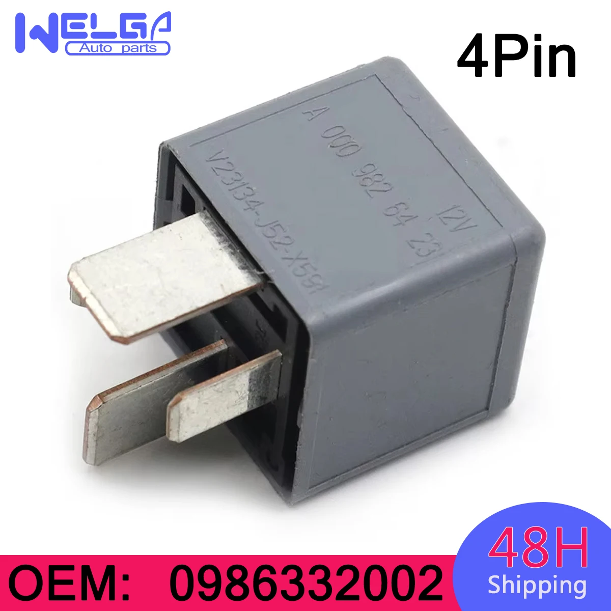 0986332002 Car Relay 4Pin 12V for Mercedes Benz for Volkswagen for Audi A0009826423 0009826423 191937503