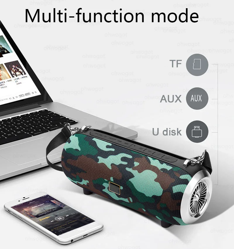 5W Bluetooth Doppio Altoparlante Wireless BT 5.0 Colonna Suono esterno Musica portatile caixa de som potente Boombox Con supporto per supporto