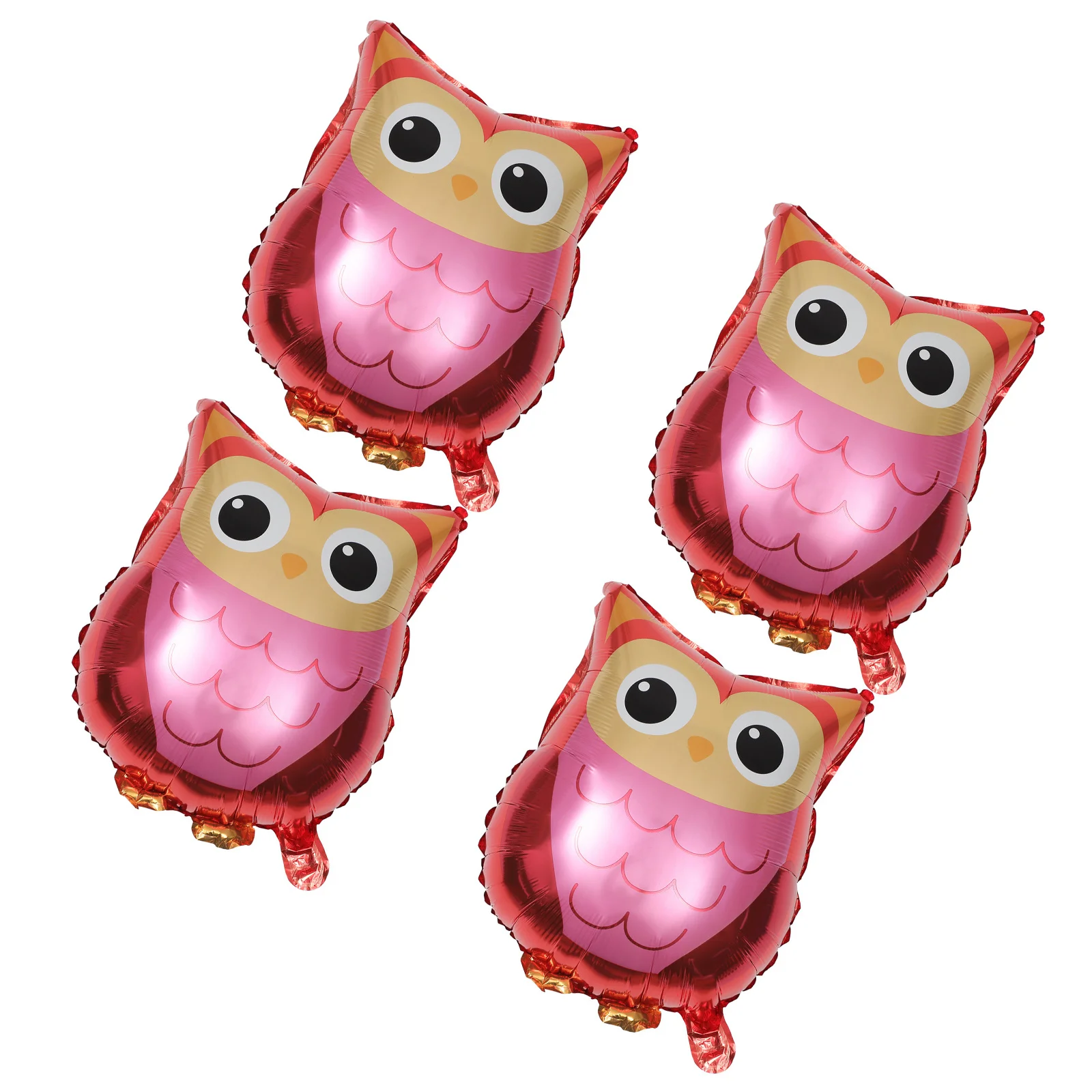 

4pcs Owl Balloon Birthday Party Decorative Animal Balloons Aluminum Film Balloon Decors For Wall Door Ceiling Hanging