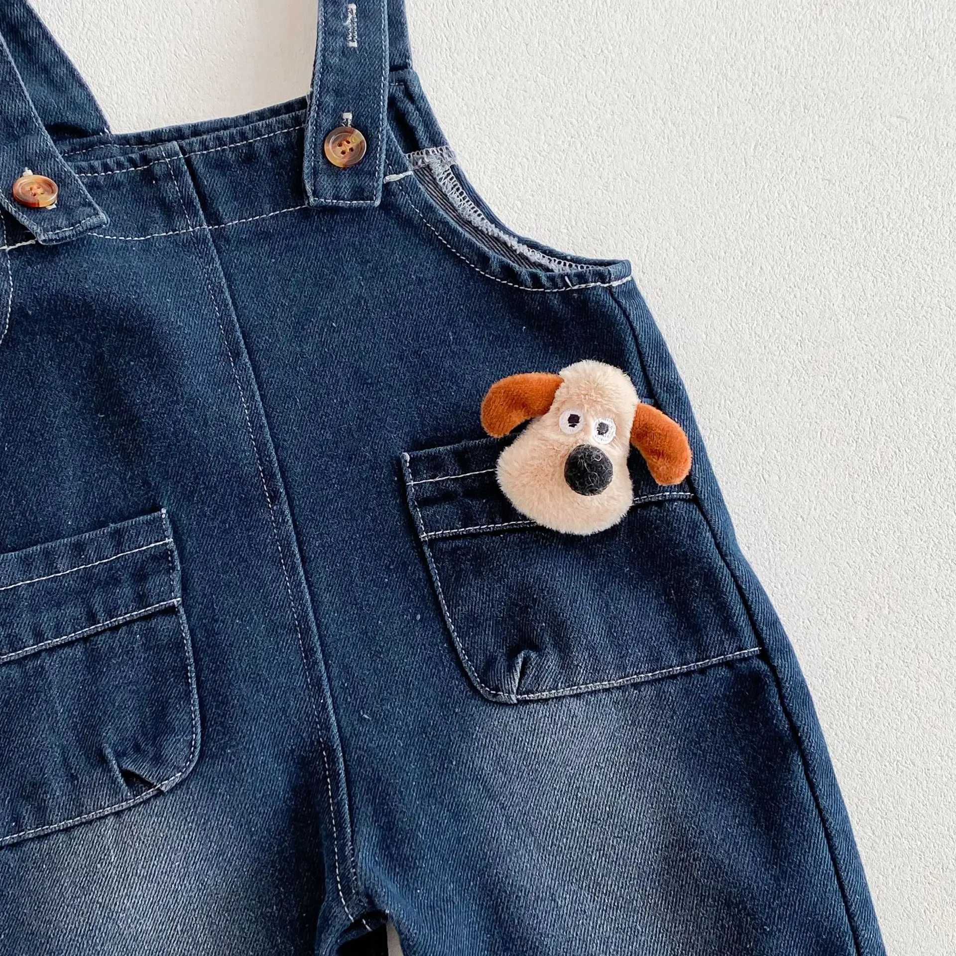 Autumn Baby Denim Overalls Denim Jumpsuits For Boys And Girls Sleeveless Rompers Kids Onepiece Fashion Baby Clothing