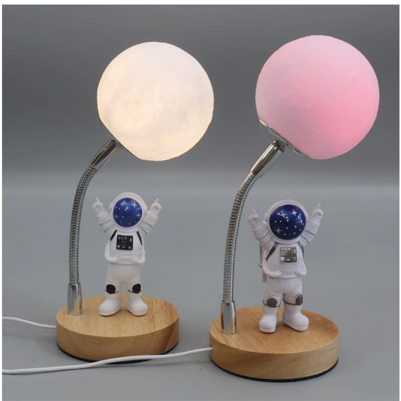 Astronauta Led USB Luz De noche creativa iluminación portátil ajustable Spaceman USB Lámpara de decoración de dormitorio Luz de escritorio regalo