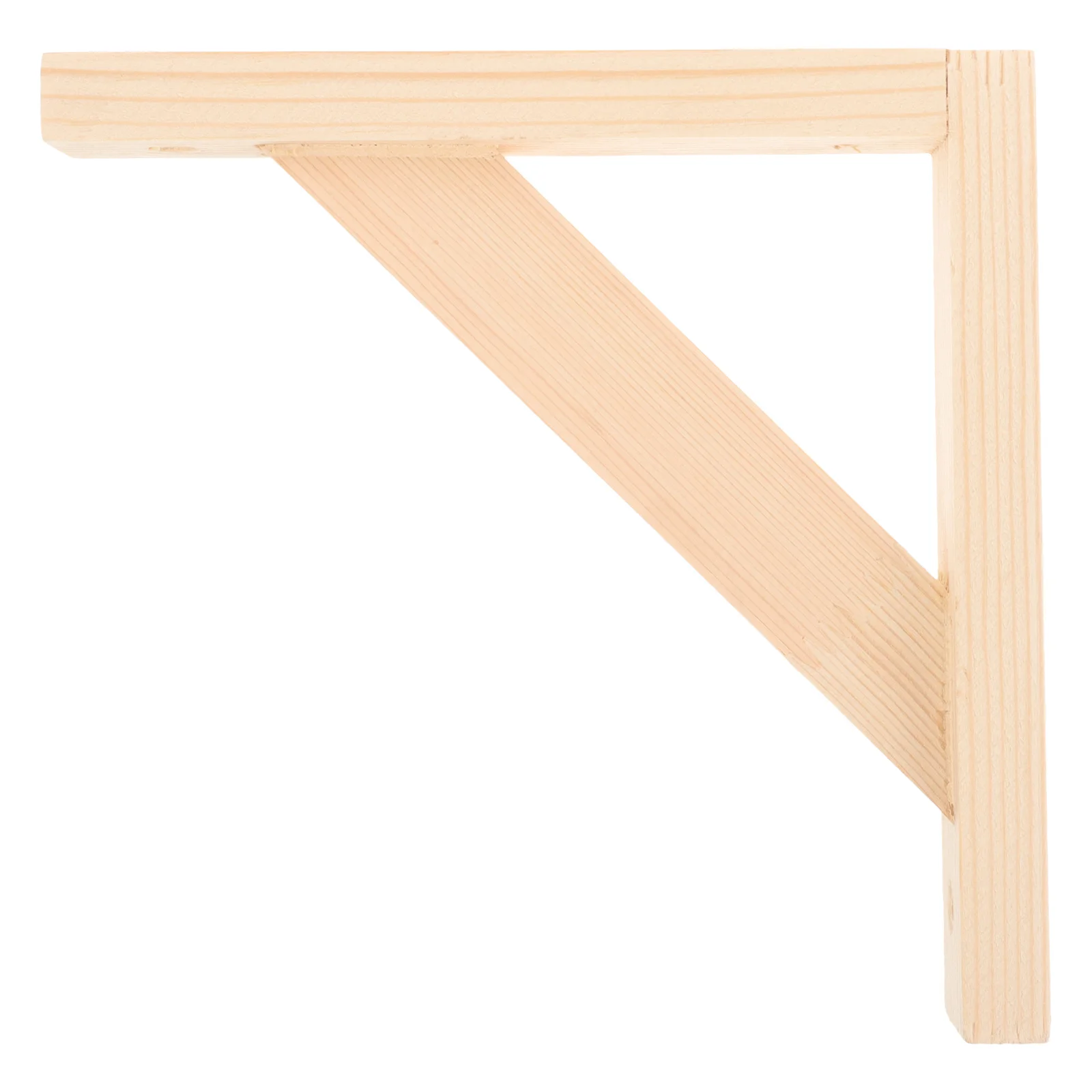 Braket Rak Segitiga Kayu Solid 18X18Cm Rak Mengambang Terpasang Di Dinding Braket Tugas Berat Tahan Lama untuk Tampilan Penyimpanan Kayu