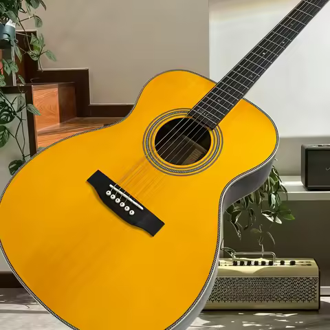 Acoustic Guitar 00028 Series 6 String Fixed Bridge DARKWOOD Neck Picea Asperata Body Solid Top Country Music Free Shipping