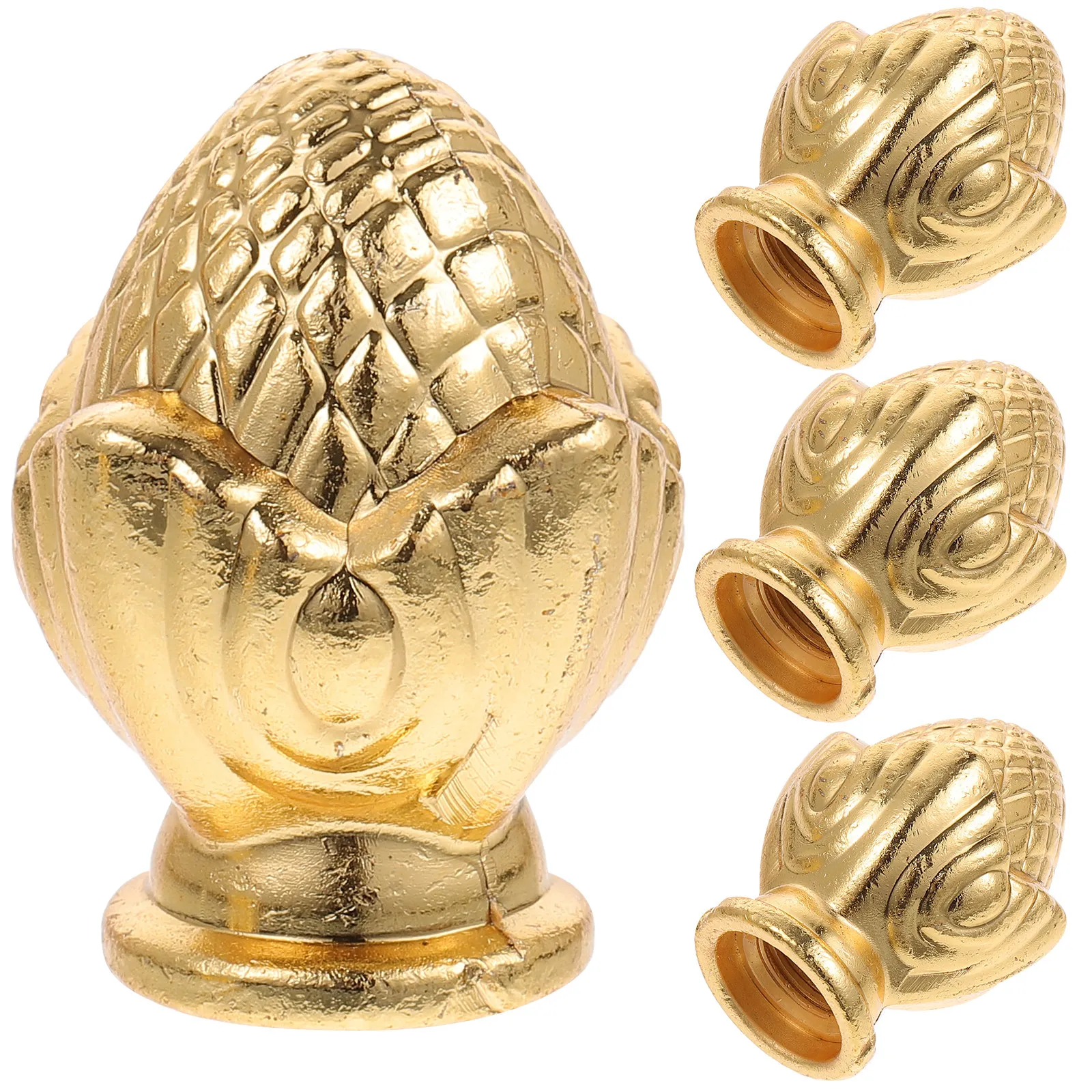 

4Pcs Lamp Finial Zinc Alloy Classic Color Decorative Lampshade Finials for Table Floor Lamp Elegant Home Decoration